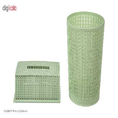 ست سطل و جا دستمال کاغذی مدل 003