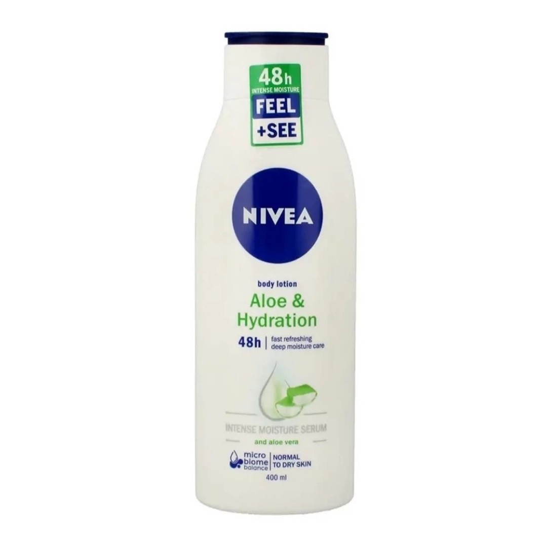 لوسیون بدن آبرسان آلوئه ورای نیوا Nivea Aloe Hydration حجم 400 میلی لیتر