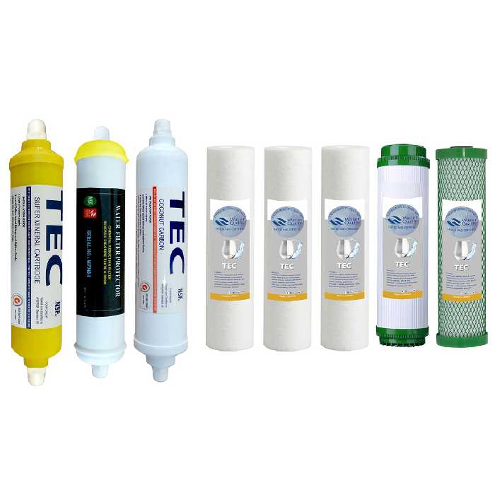 فیلتر دستگاه تصفیه کننده آب مدل FILTER RO- AT8SG مجموعه 8 عددی