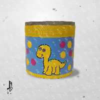 طبلک پلیمری زمینه آبی (اژدها کوچک)