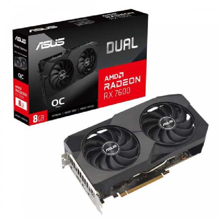 کارت گرافیک ایسوس Dual Radeon RX 7600 OC Edition 8GB GDDR6 (آکبند-گارانتی اصلی)