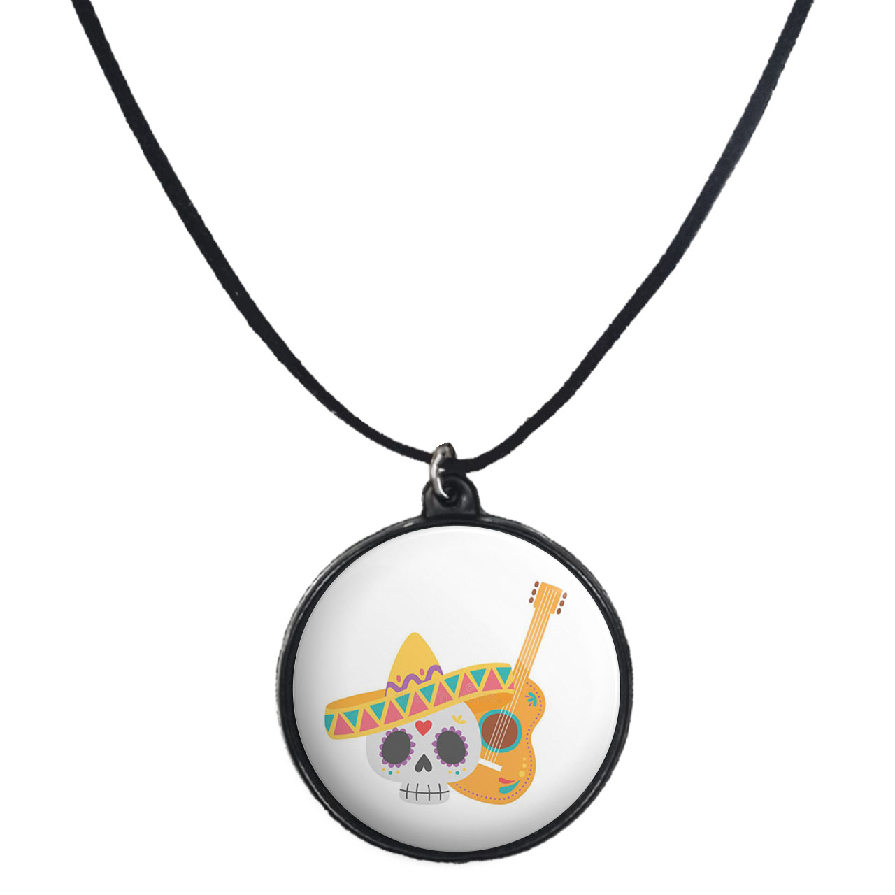 گردنبند پرمانه طرح گیتار کد pmb.30526مدل دو طرفه