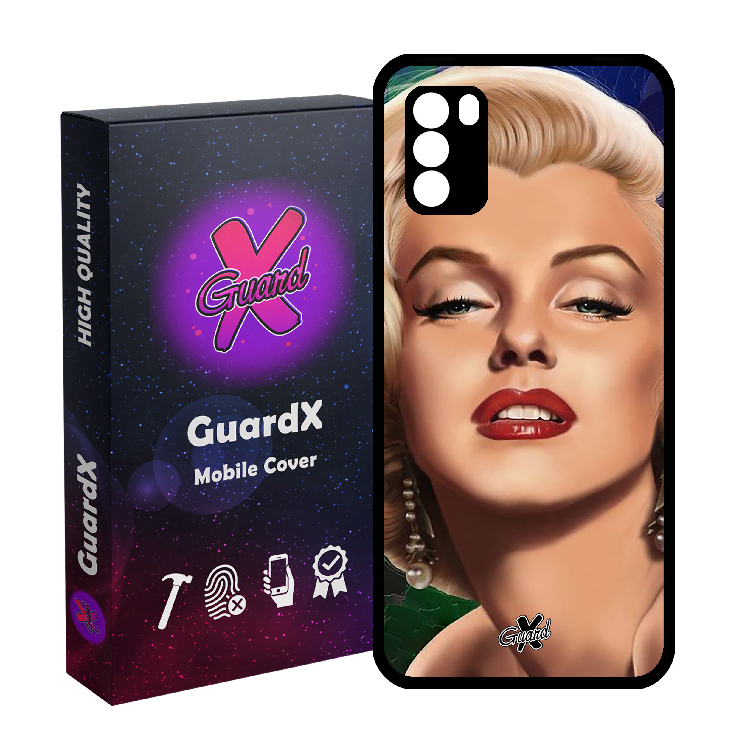 کاور گارد ایکس طرح Marilyn Monroe مدل Glass10300 مناسب برای گوشی موبایل شیائومی Poco M3