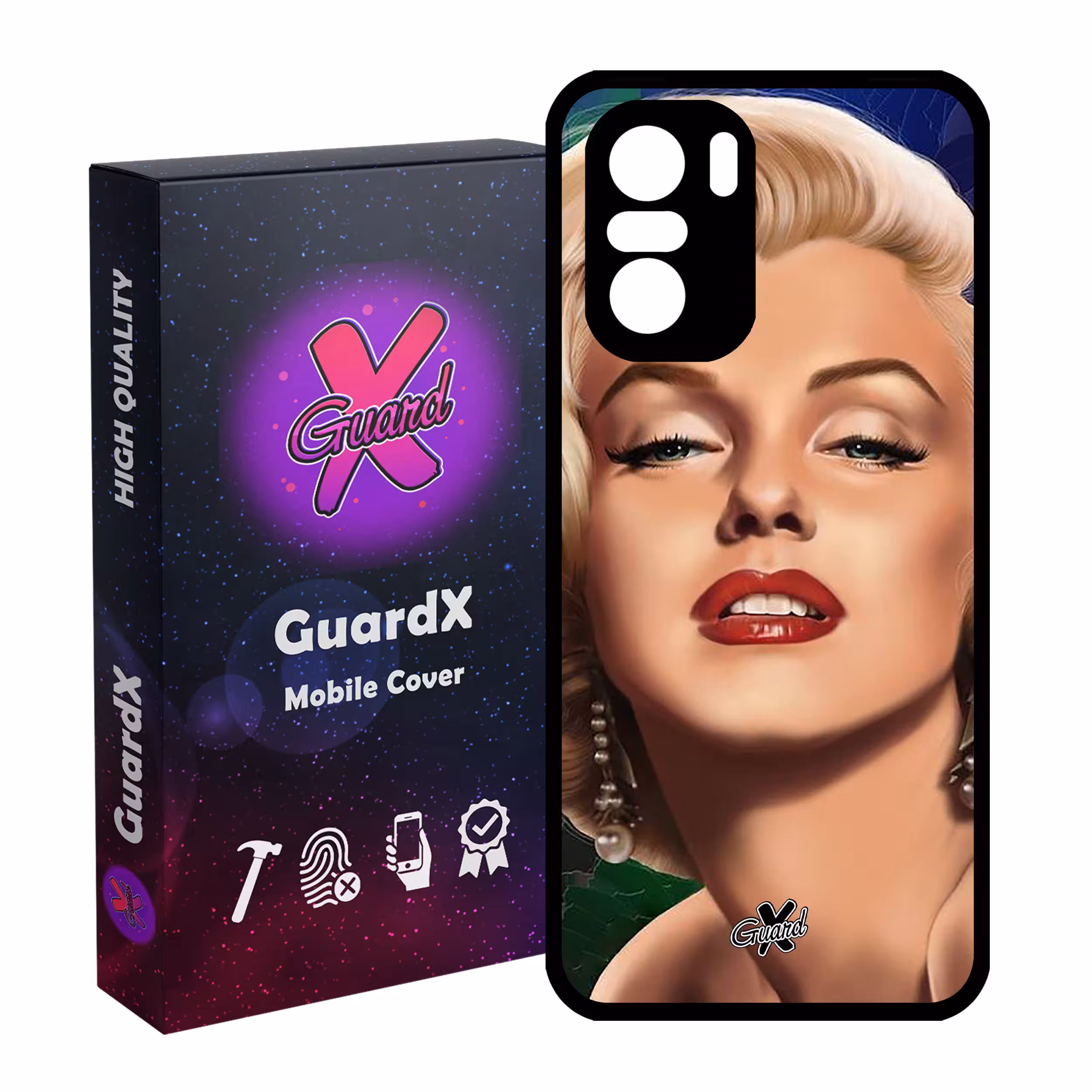 کاور گارد ایکس طرح Marilyn Monroe مدل Glass10300 مناسب برای گوشی موبایل شیائومی Poco F3/MI 11X/MI 11X Pro/Redmi K40/K40 Pro