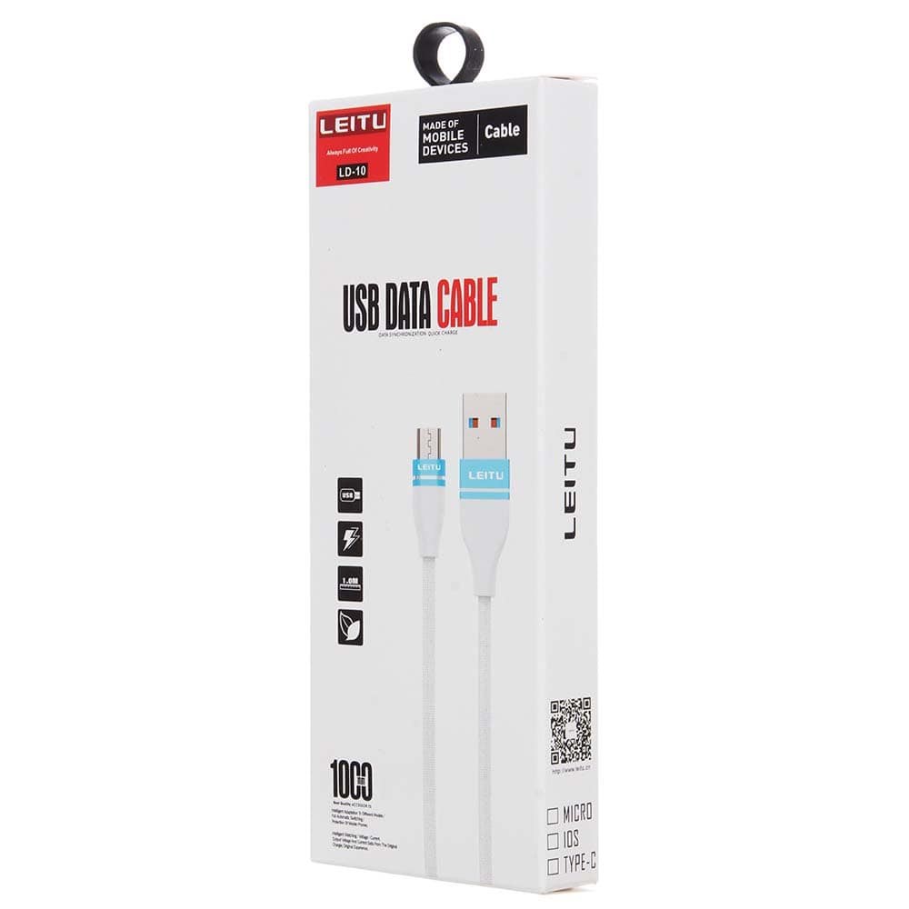 کابل تبدیل USB به USB-C لیتو مدل LD-10 طول 1 متر
