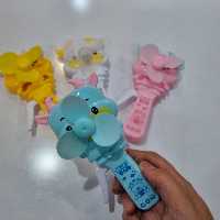 پنکه دستی مینی فن فانتزی با طرح عروسگی گاو برای کودک و نوجوان