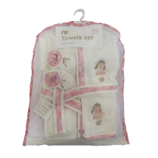 قیمت و خرید ست حوله مادرکر mothercare طرح دختر | ارسال سریع از بدو نی نی