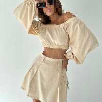 ست نیمتنه و دامن زنانه لینن