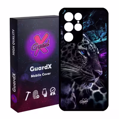 کاور گارد ایکس طرح پلنگ مدل Glass10250 مناسب برای گوشی موبایل سامسونگ Galaxy S22 Ultra