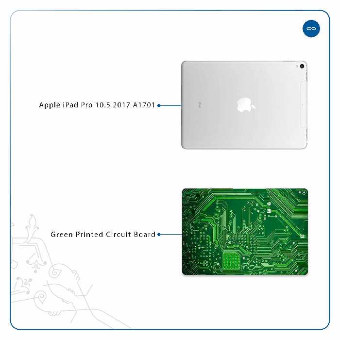 برچسب پوششی ماهوت مدل Green Printed Circuit Board مناسب برای تبلت اپل iPad Pro 10.5 2017 A1701