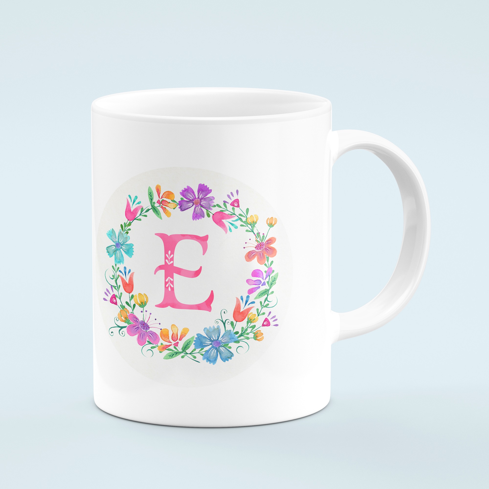 ماگ طرح حرف E مدل MU00006