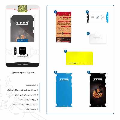 برچسب پوششی ماهوت مدل Pizza-FullSkin مناسب برای گوشی موبایل سامسونگ Galaxy S10