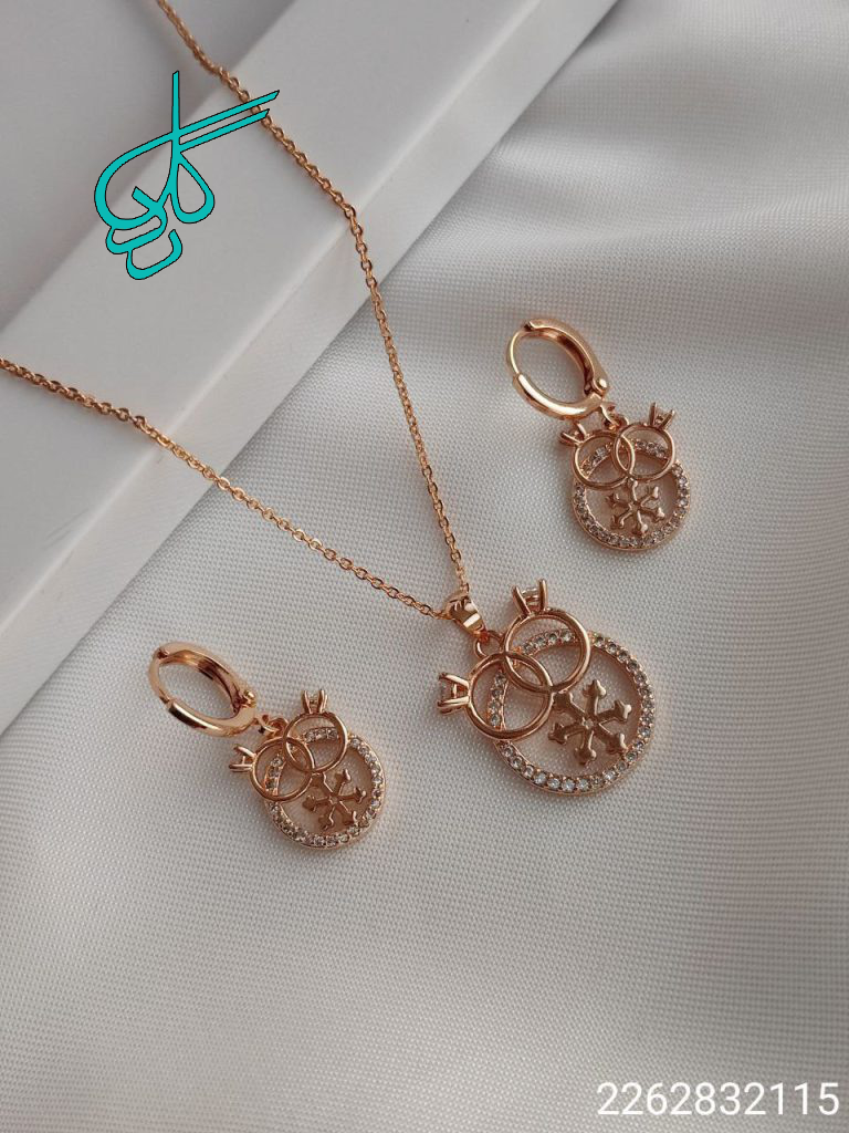 خرید نیم ست زنانه YSX رنگ ثابت ضد حساسیت کیفیت عالی نگین دار کد 1715187 - ردگل