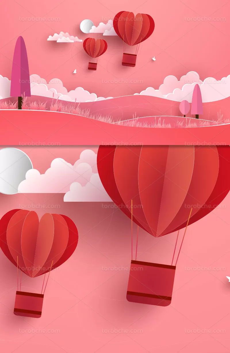 وکتور بکگراند ولنتاین انتزاعی | گرافیک با طعم تربچه
