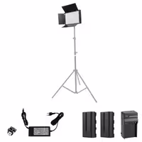 نور ثابت پروفشنال PROFESSIONAL U600  LED LIGHT (دارای‌باتری‌وشارژ)بهمراه سه پایه 801