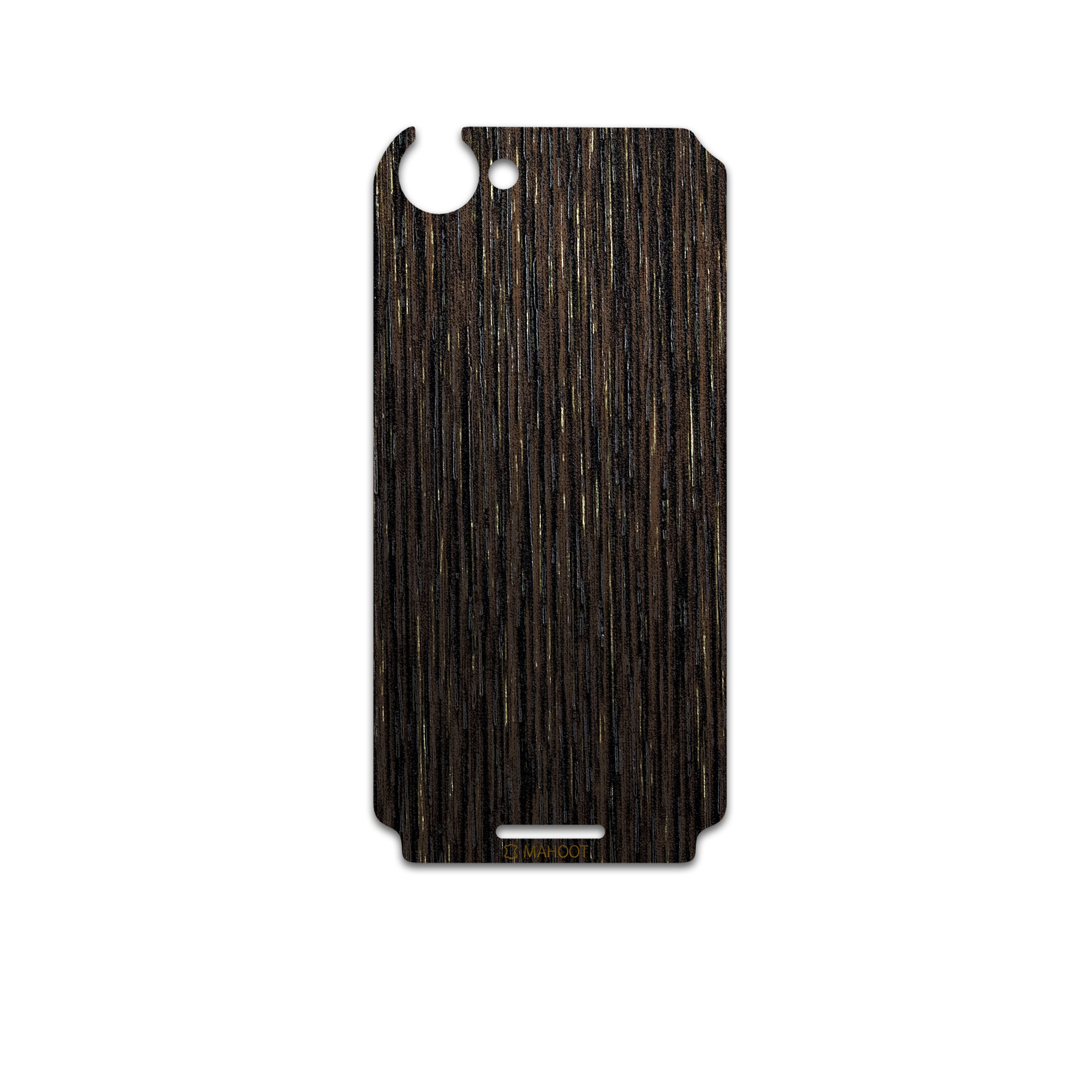برچسب پوششی ماهوت مدل Dark-Gold-Stripes-Wood مناسب برای گوشی موبایل سونی Xperia L