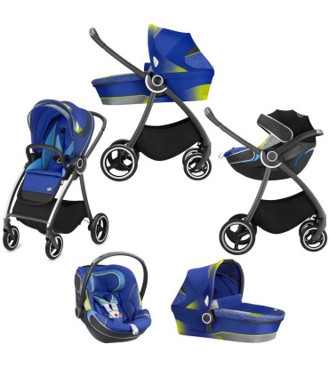 ست 5 تکه کالسکه نوزادی برند جی بی رنگ آبی gb