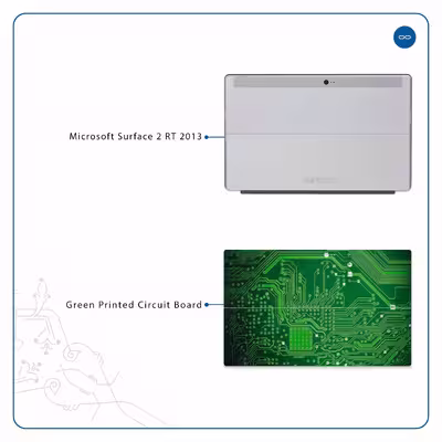 برچسب پوششی ماهوت مدل Green Printed Circuit Board مناسب برای تبلت مایکروسافت Surface 2 RT 2013