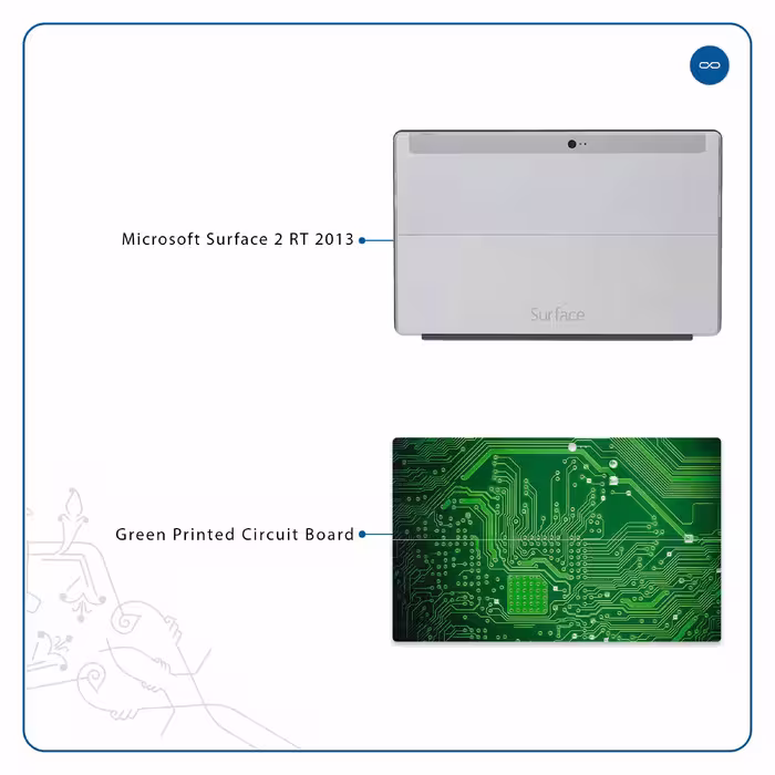 برچسب پوششی ماهوت مدل Green Printed Circuit Board مناسب برای تبلت مایکروسافت Surface 2 RT 2013