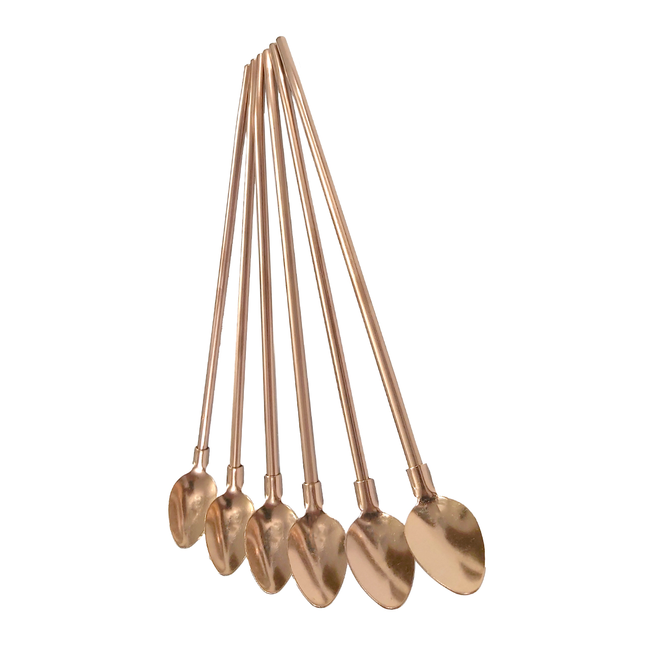 قاشق و نی شربت خوری کد 1014 بسته 6 عددی