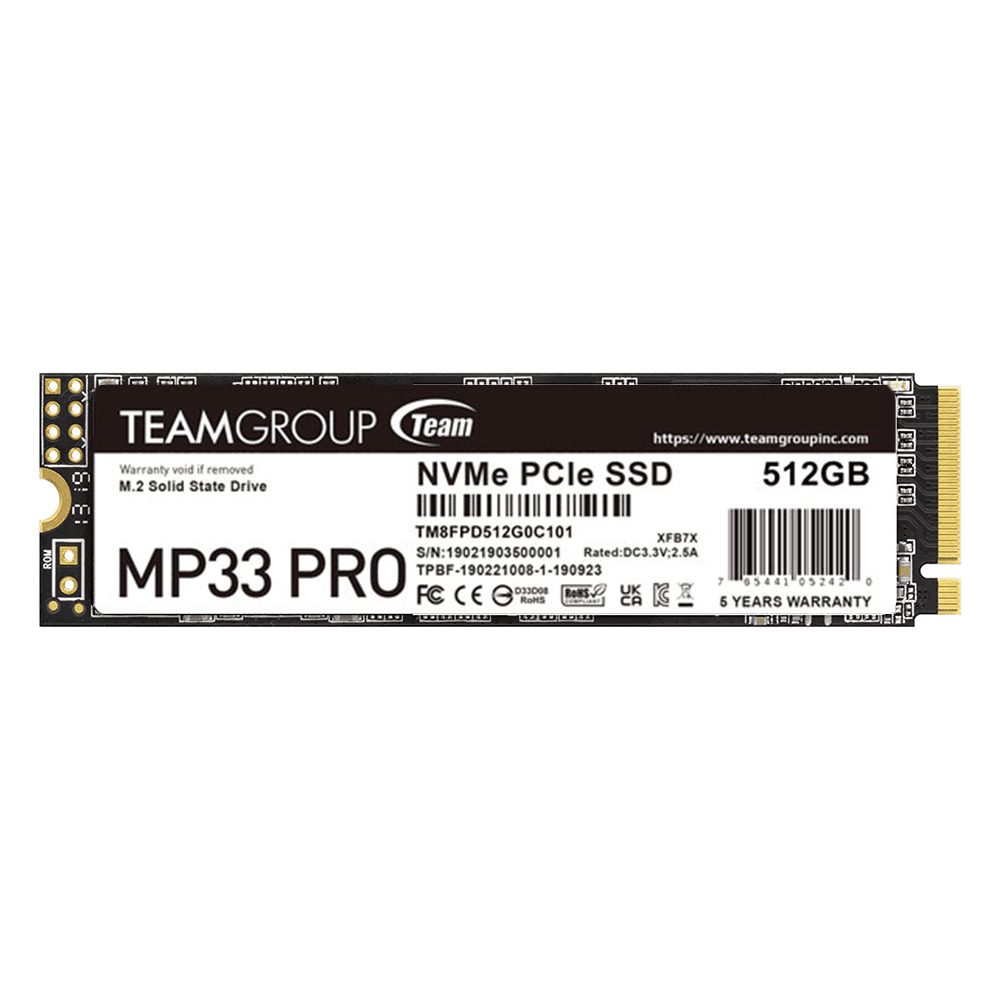 اس اس دی اینترنال تیم گروپ M.2 2280 NVMe مدل MP33 Pro ظرفیت 512 گیگابایت
