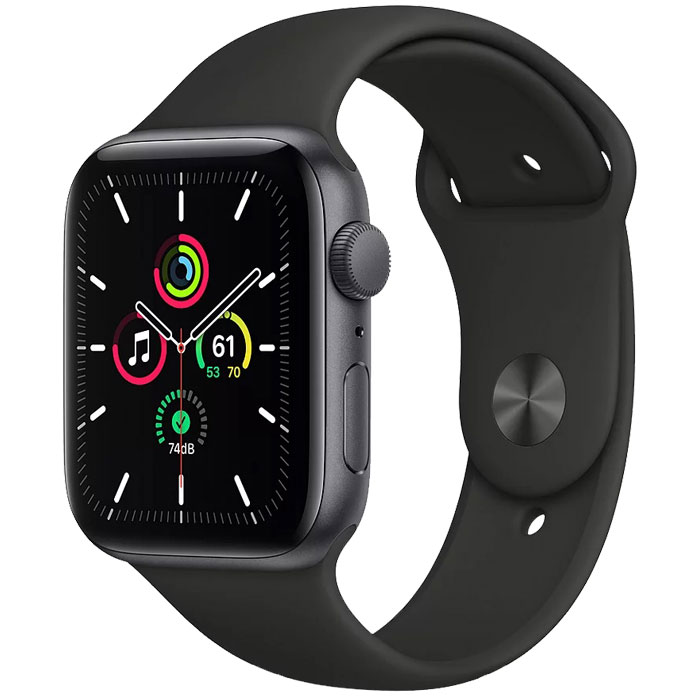 ساعت هوشمند اپل واچ سری SE سایز 44میلی‌متری مدل Apple Watch SE GPS 44mm Space Grey Aluminium Case with Black Sport Band