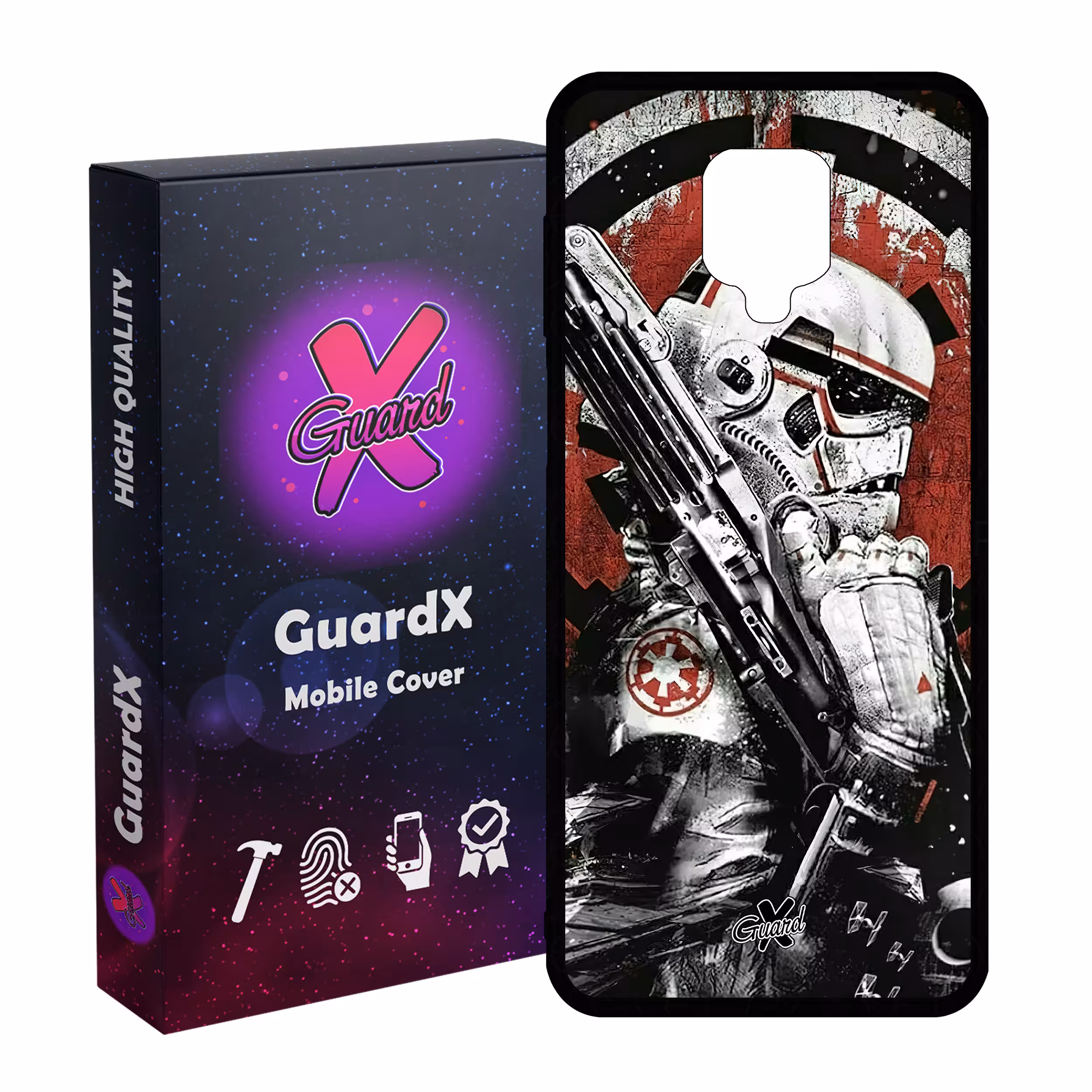 کاور گارد ایکس طرح جنگ ستارگان مدل Glass10494 مناسب برای گوشی موبایل شیائومی Redmi Note9 Pro/Note 9 Pro Max/Redmi Note 9S/MI Poco M2 Pro