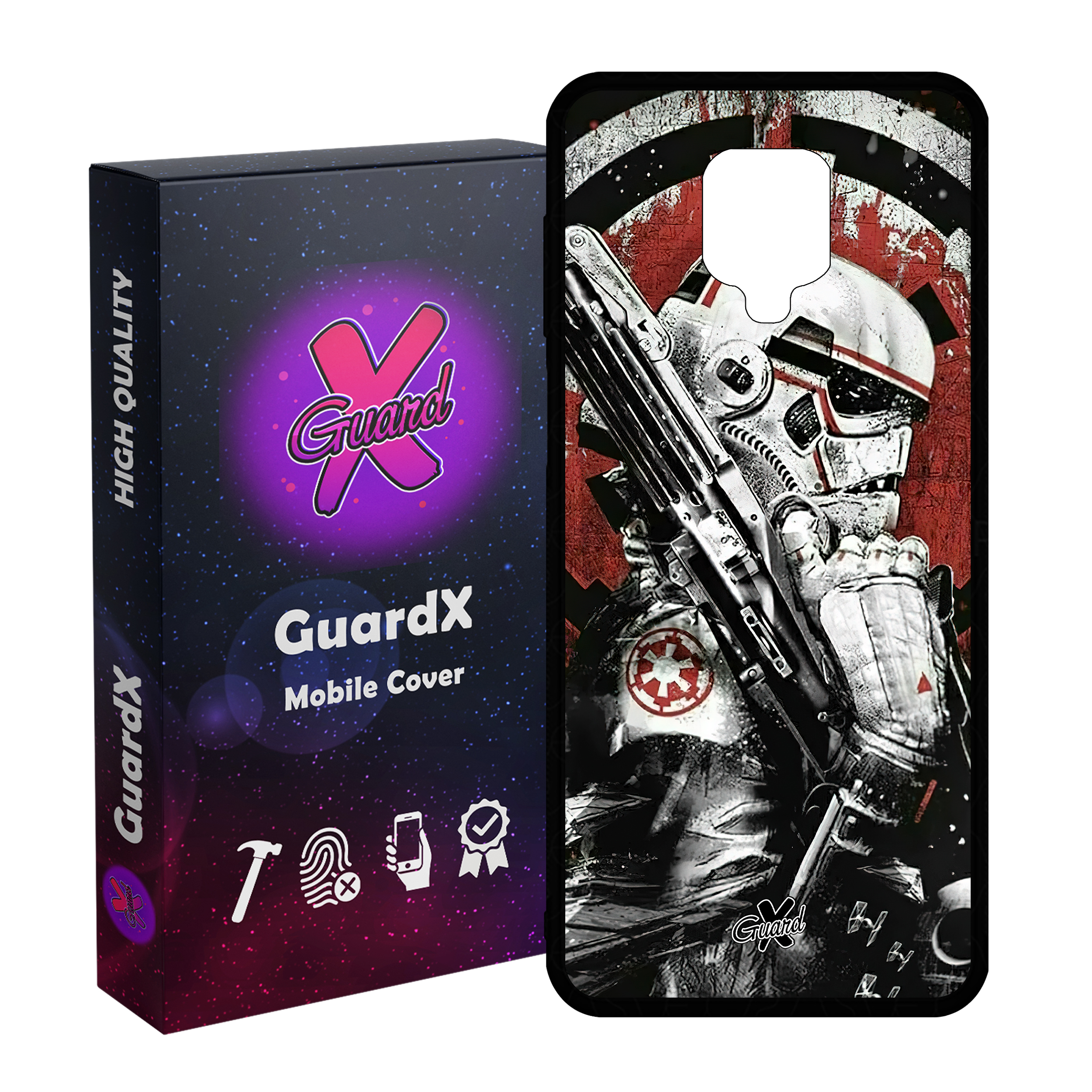 کاور گارد ایکس طرح جنگ ستارگان مدل Glass10494 مناسب برای گوشی موبایل شیائومی Redmi Note9 Pro/Note 9 Pro Max/Redmi Note 9S/MI Poco M2 Pro