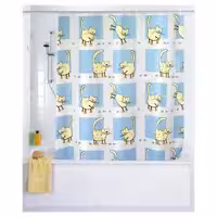 پرده حمام ونکو مدل Cat سایز 200x120 سانتی متر
