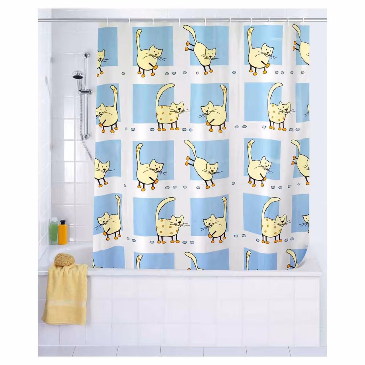 پرده حمام ونکو مدل Cat سایز 200x120 سانتی متر