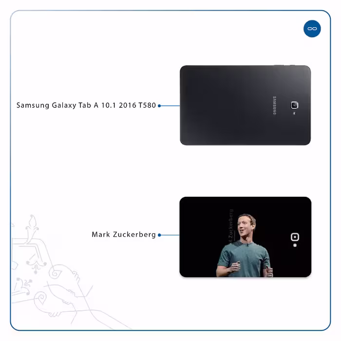 برچسب پوششی ماهوت مدل Mark Zuckerberg مناسب برای تبلت سامسونگ Galaxy Tab A 10.1 2016 T580