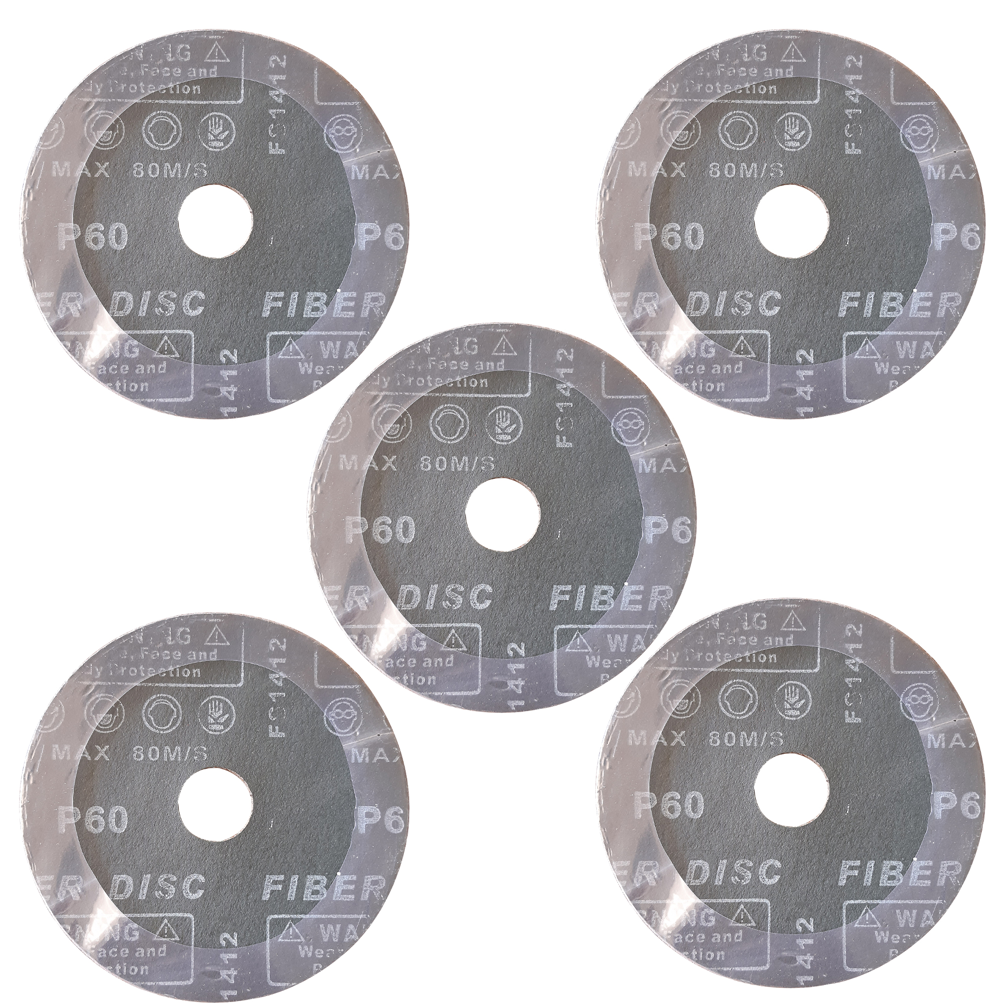 ورق سنباده دیسکی اورینت کرافت مدل D115P60 بسته 5 عددی