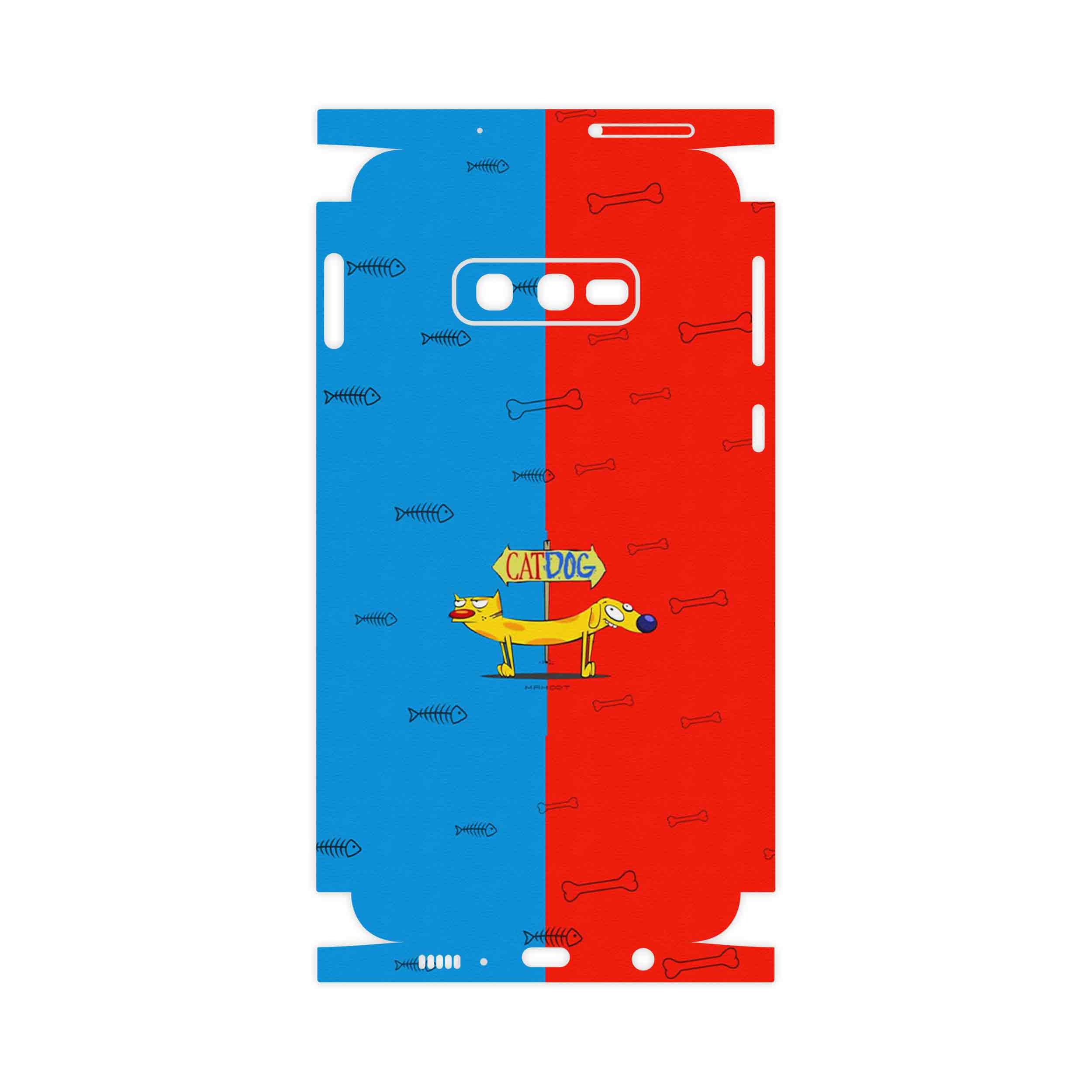 برچسب پوششی ماهوت مدل CatDog-FullSkin مناسب برای گوشی موبایل سامسونگ Galaxy S10e