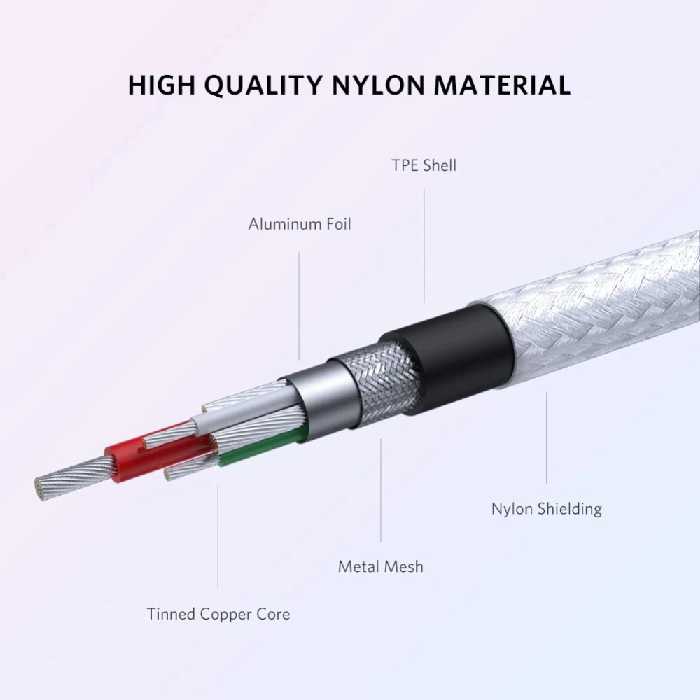 کابل تبدیل USB به لایتنینگ هانی ول مدل 0202 طول 1.2 متر