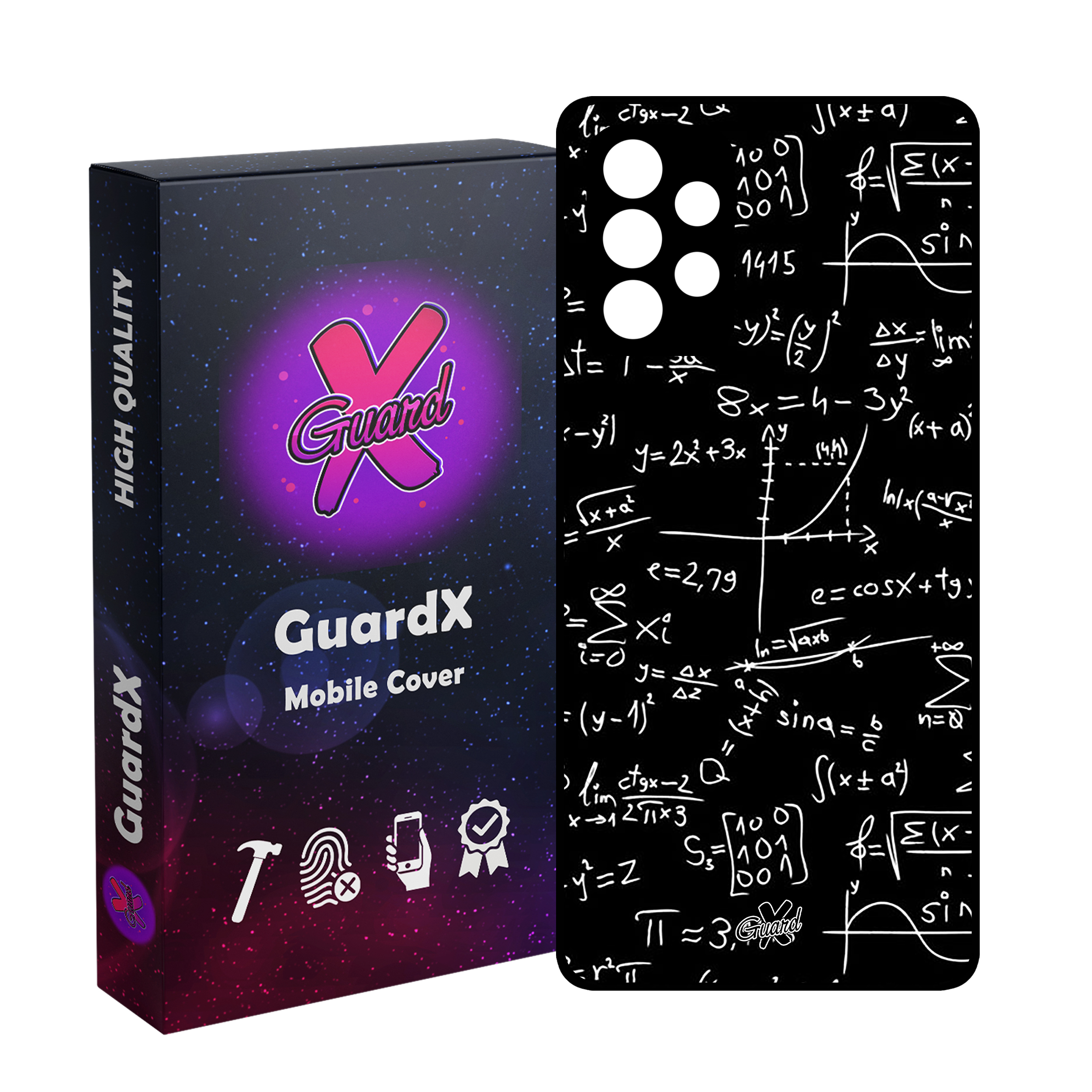 کاور گارد ایکس طرح ریاضی مدل Glass10528 مناسب برای گوشی موبایل سامسونگ Galaxy A52/A52S