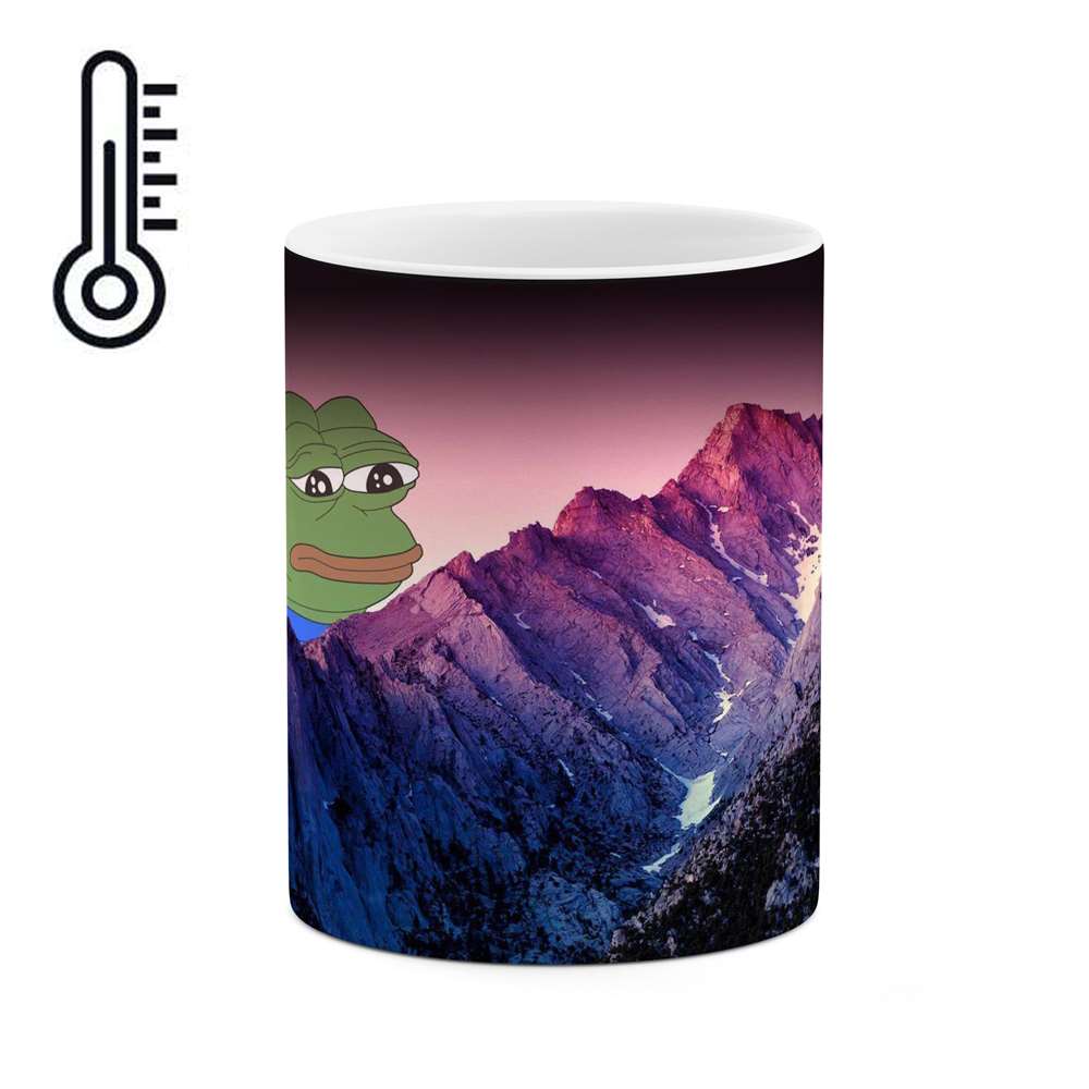 ماگ حرارتی طرح Pepe the frog استیکر مدل mgph12560