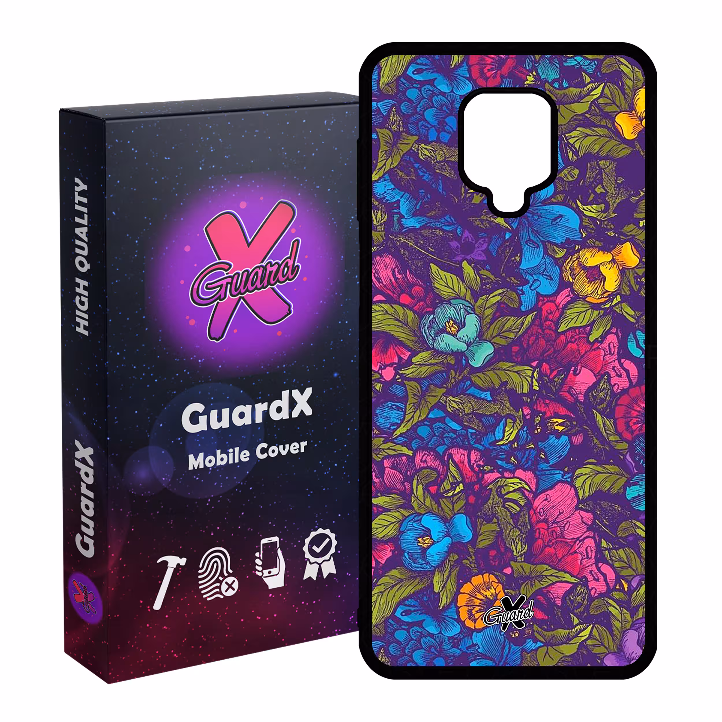 کاور گارد ایکس طرح Flower مدل Glass10224 مناسب برای گوشی موبایل شیائومی Redmi Note 9S / Note 9 Pro / Note 9 Pro Max