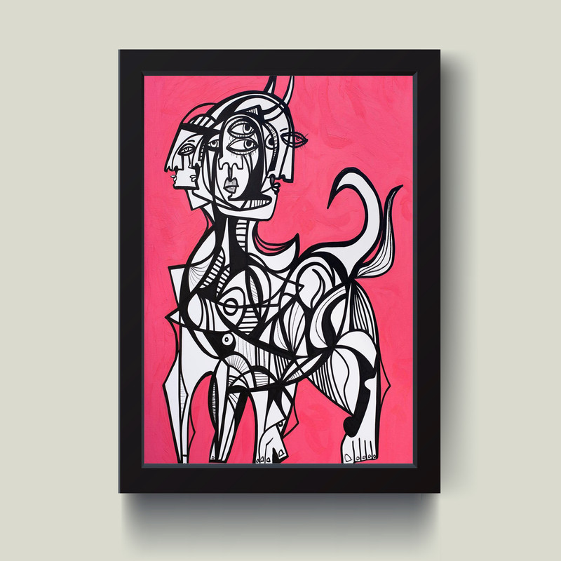 تابلو مدل دکوراتیو چهره در چهره کدG13-13 | دنیای قاب