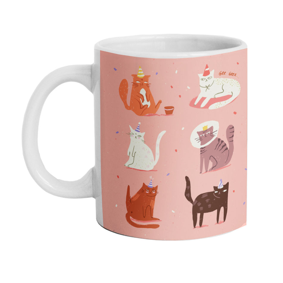 ماگ دارلی طرح فانتزی گربه مدل MG1620