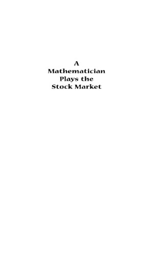 خرید و دانلود نسخه کامل کتاب A Mathematician Plays the Stock Market