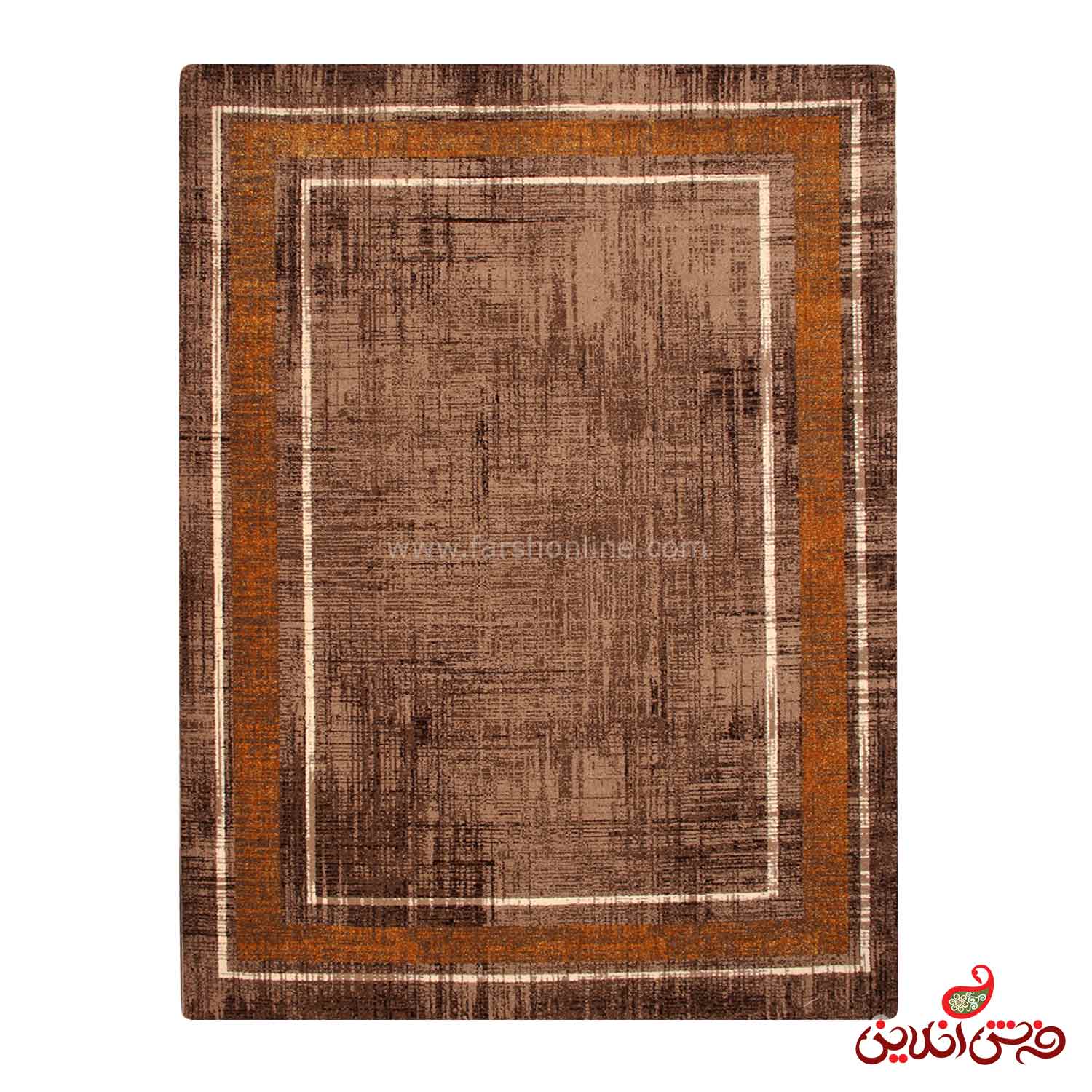 فرش ساوین طرح نیلو شکلاتی