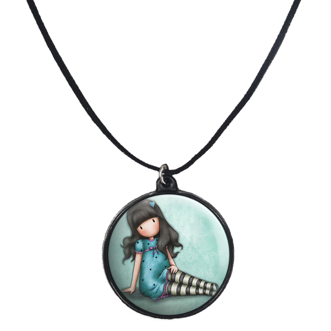 گردنبند پرمانه طرح دخترونه کد pmb.1066 مدل دو طرفه