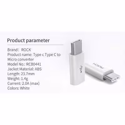مبدل USB-C به microUSB راک مدل RCB0441