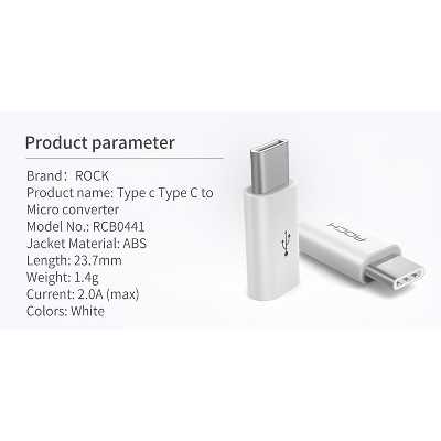 مبدل USB-C به microUSB راک مدل RCB0441