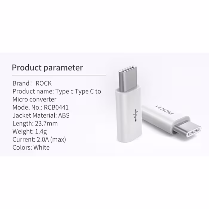 مبدل USB-C به microUSB راک مدل RCB0441