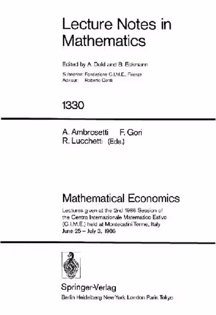 خرید و دانلود نسخه کامل کتاب Mathematical Economics