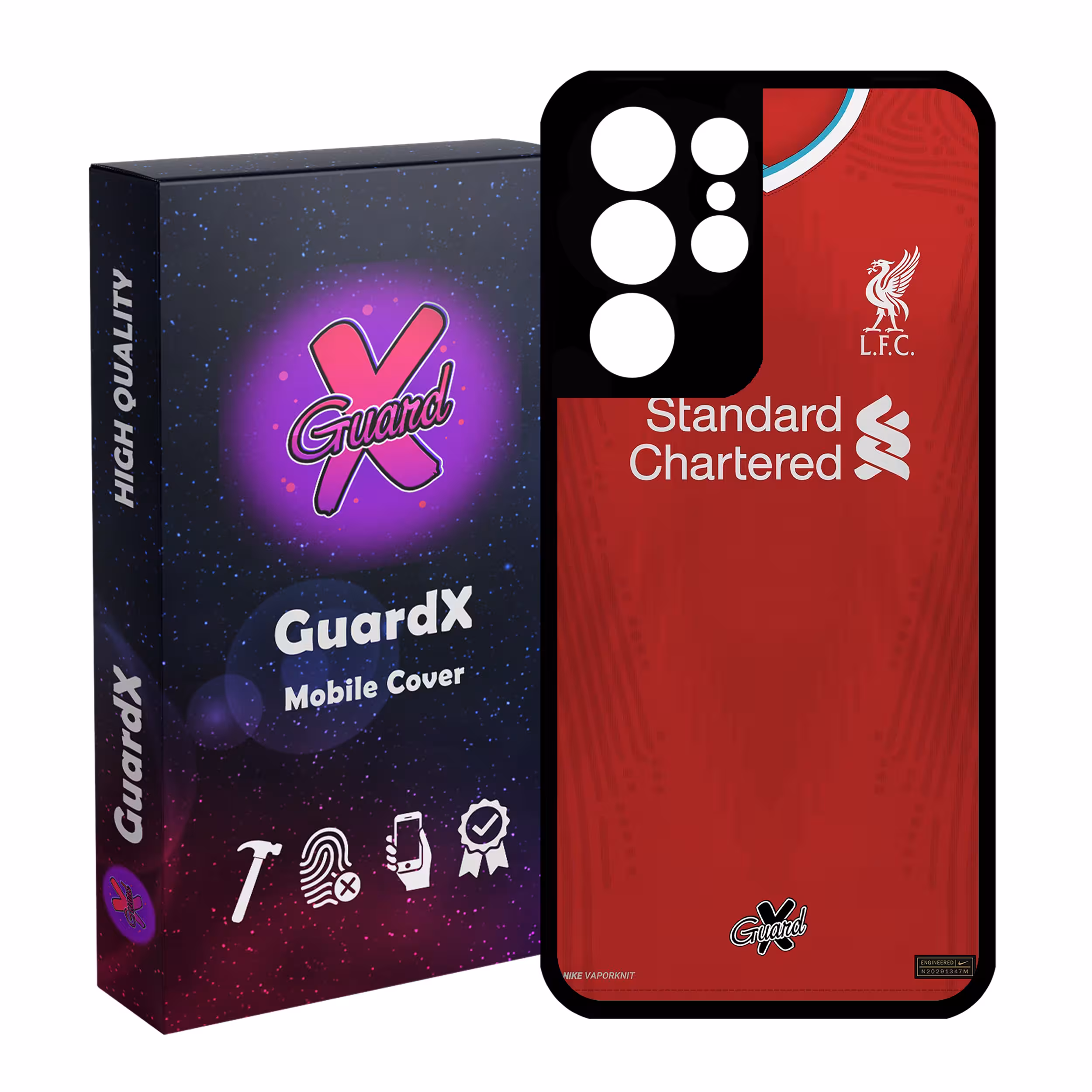 کاور گارد ایکس طرح Liverpool مدل Glass10252 مناسب برای گوشی موبایل سامسونگ Galaxy S21 Ultra