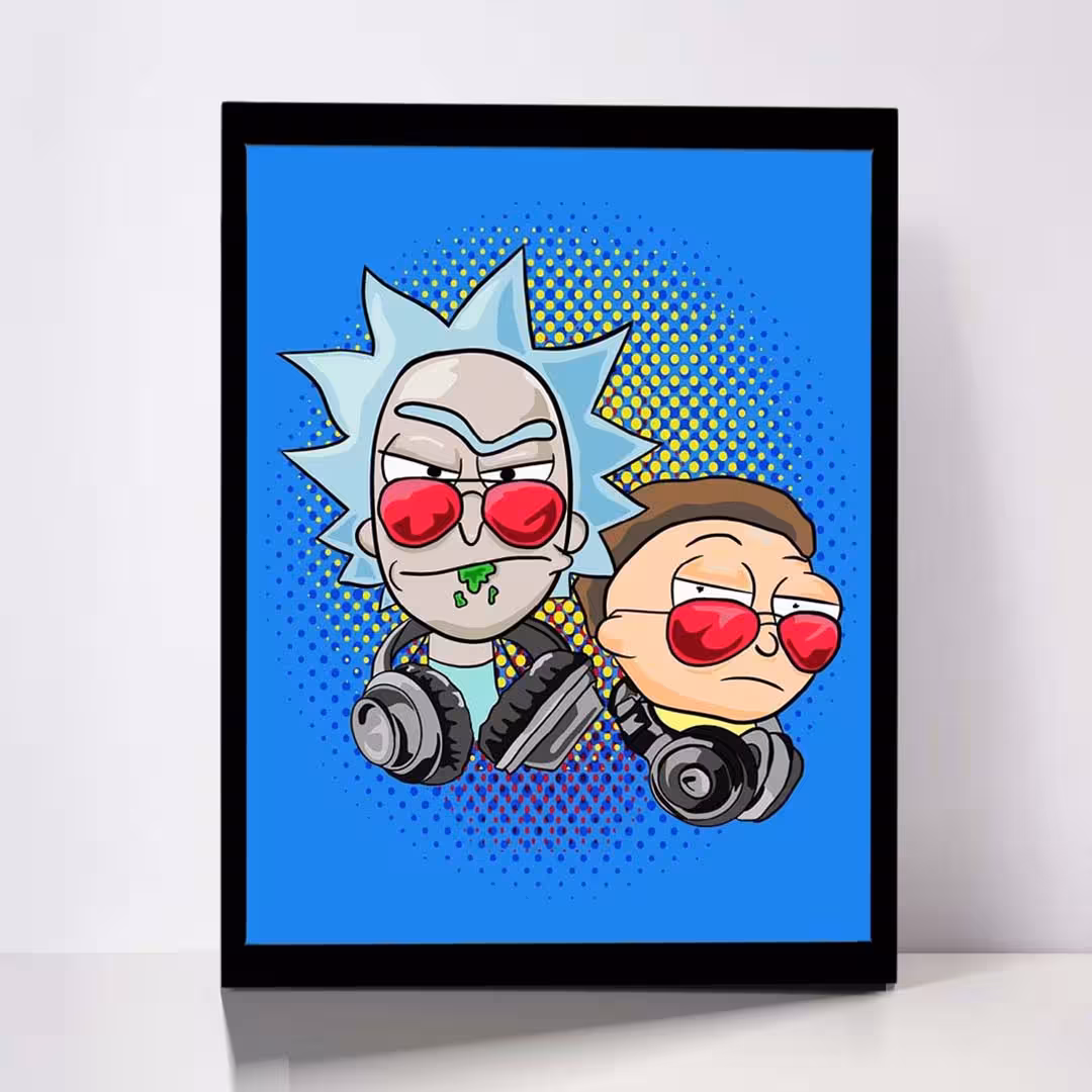 تابلو مدل Rick &amp; Morty کد F-1062