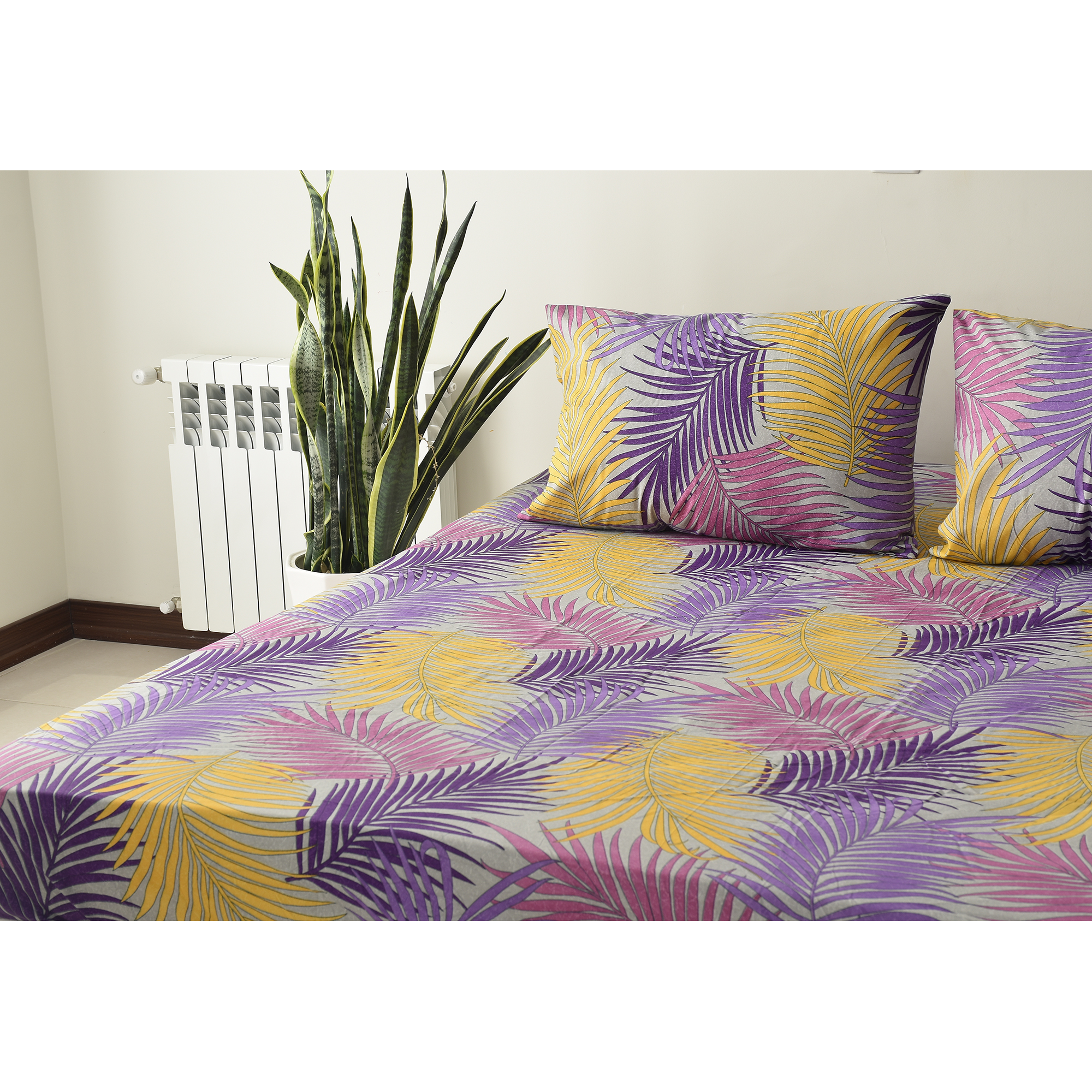 سرویس ملحفه بومرنگ مدل Yashil-90 یکنفره 2 تکه