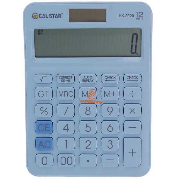 ماشین حساب رومیزی 12 رقم آبی HK2020 کال استار CAL STAR